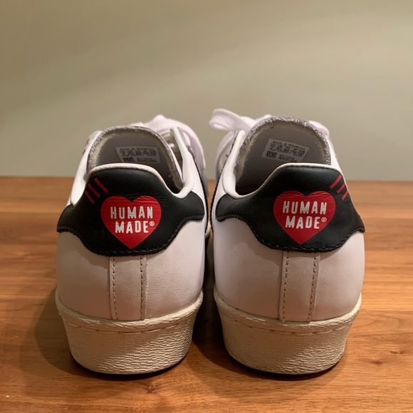 Adidas x Human Made 'Gears For Futuristic Teenagers White Black' Mens Size 7 - Picture 4 of 5